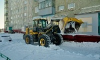 В Талнахе продолжается активная работа по зимнему содержанию территорий